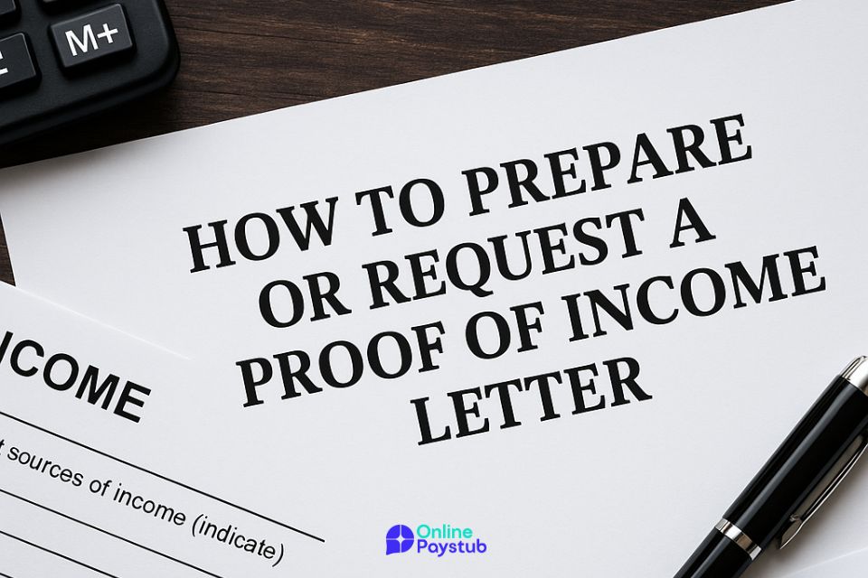 How to Prepare or Request a Proof of Income Letter