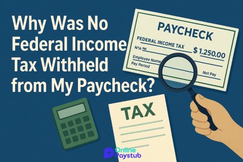 Why Was No Federal Income Tax Withheld from My Paycheck?