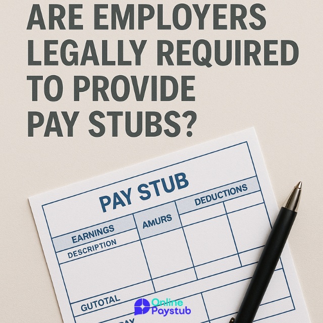 Are employers legally required to provide pay stubs?