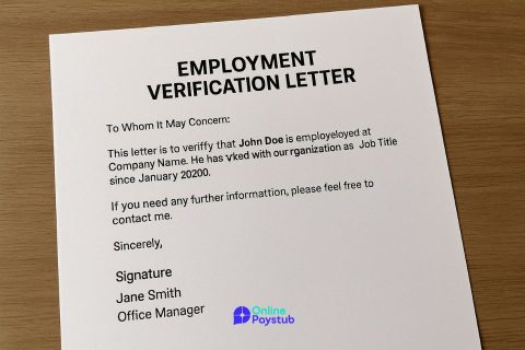 Employment Verification Letter 101