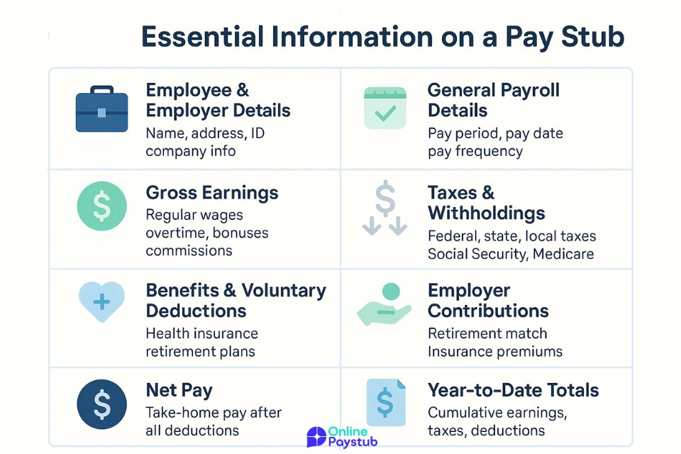 Essential Information on a Pay Stub